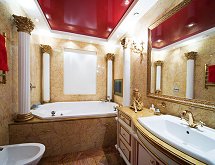 потолок многоуровневый ванная