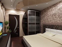 Натяжной потолок и встроенный шкаф Натяжной потолок и встроенный шкаф